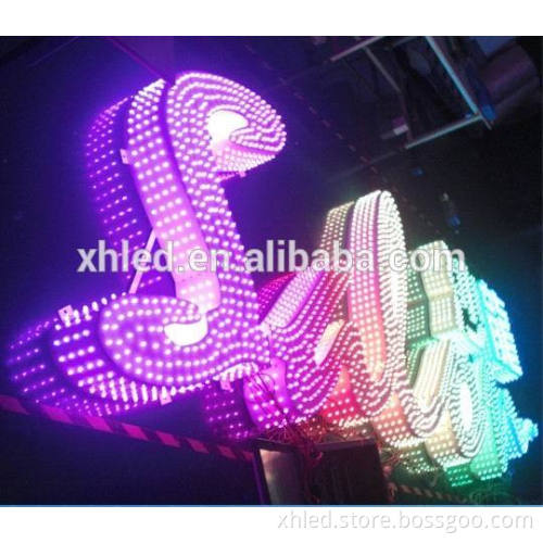 DC5V pixel full color advertising led letter light with 12mm diameter front lit light